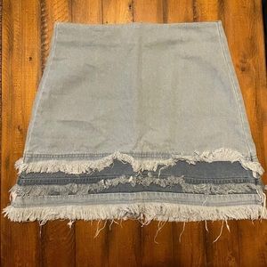 SHEIN Raw Hemmed Layered Skirt